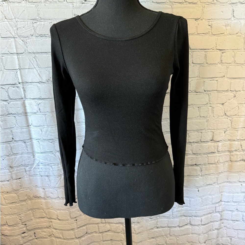 Bozzolo Black Fitted Long Sleeve